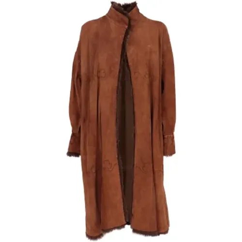 Pre-owned Suede outerwear , female, Sizes: XL - Fendi Vintage - Modalova