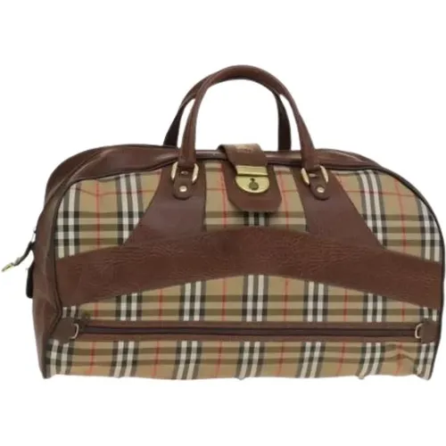 Pre-owned Weekend Bags, unisex, , Size: ONE SIZE Pre-owned Canvas Weekend Bag - Burberry Vintage - Modalova