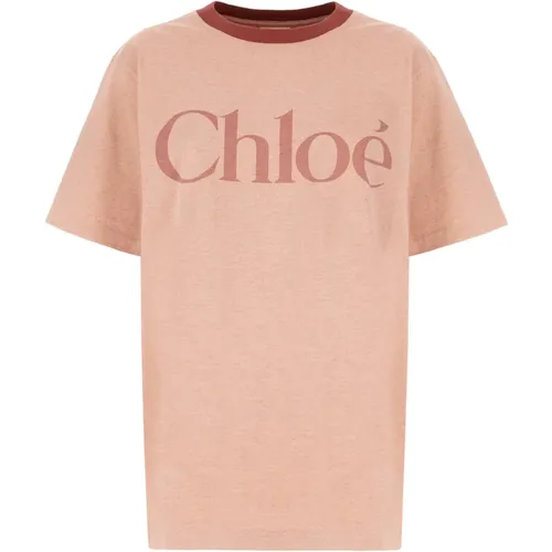 T-Shirts, female, , Size: XS Casual Cotton T-Shirt for Men - Chloé - Modalova