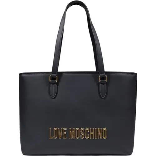 Tote Bags, female, , Size: ONE SIZE Bicolor Handbag Spring/Summer Collection - Love Moschino - Modalova