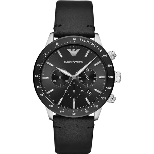 Elegant Quartz Watch with Dial and Steel Case , unisex, Sizes: ONE SIZE - Emporio Armani - Modalova