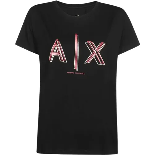 Elegantes Herren T-Shirt , Damen, Größe: XS - Armani Exchange - Modalova