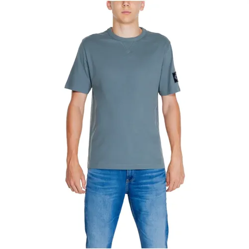 Einfaches Rundhals Baumwoll T-shirt Herren , Herren, Größe: XL - Calvin Klein Jeans - Modalova