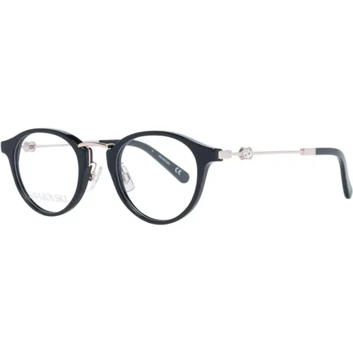 Schwarze runde optische Brillen für Frauen - Swarovski - Modalova