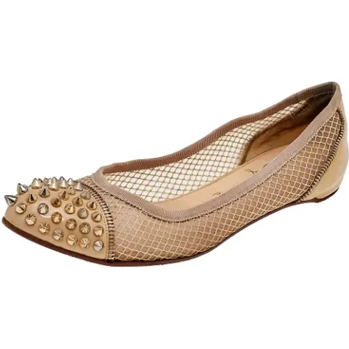 Pre-owned Mesh flats , female, Sizes: 7 1/2 UK - Christian Louboutin Pre-owned - Modalova