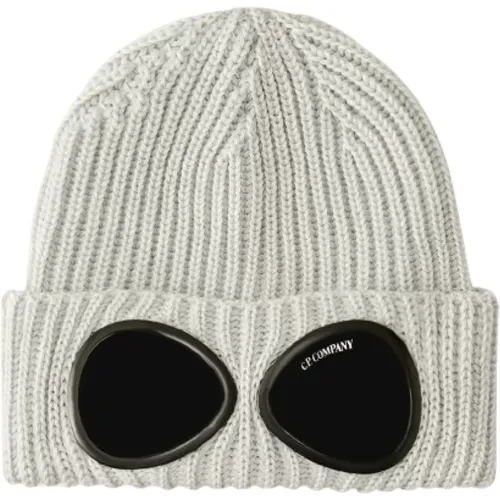 Beanies, unisex, , Size: ONE SIZE Ribbed Beanie with Goggle Detail - C.P. Company - Modalova