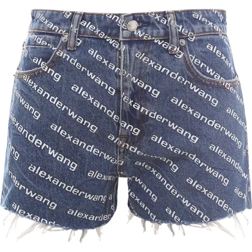 Denim Shorts , Damen, Größe: W24 - alexander wang - Modalova