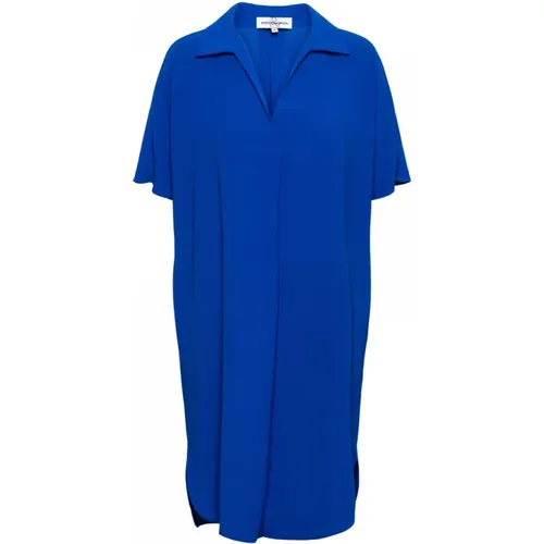 Kobaltblaues Ausgestelltes Kleid,Grünes Ausgestelltes Kleid mit Kragen,Marine Ausgestelltes Kleid - &Co Woman - Modalova