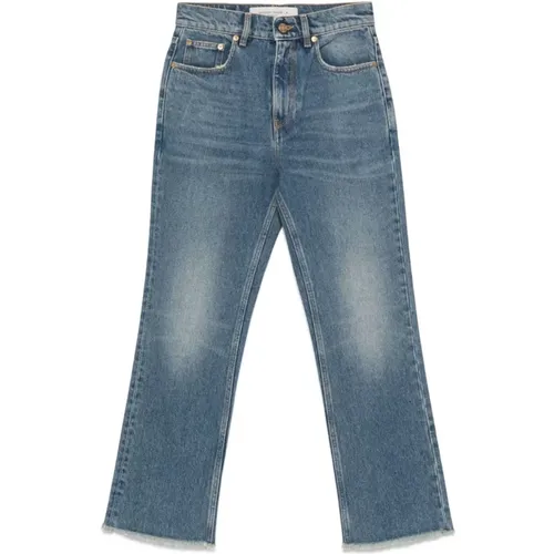 Blaue Cropped Jeans für Frauen , Damen, Größe: W29 - Golden Goose - Modalova