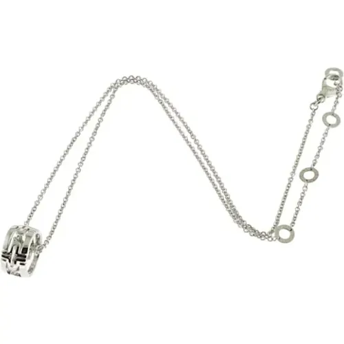 Pre-owned Jewellery, female, , Size: ONE SIZE Pre-owned White Gold necklaces - Bvlgari Vintage - Modalova