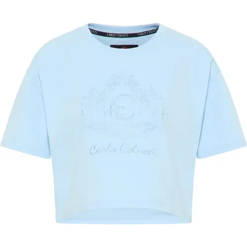Daz Cropped Oversize T-Shirt - carlo colucci - Modalova