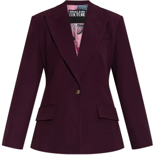 Blazers, female, , Size: 2XS Blazer with pockets - Versace Jeans Couture - Modalova