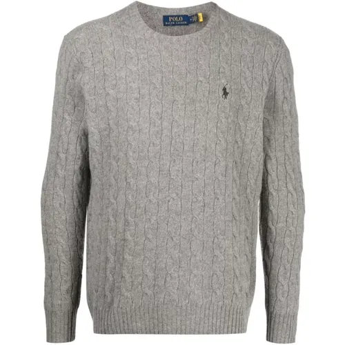 Heather Fawn Grey Pullover Sweater , Herren, Größe: S - Ralph Lauren - Modalova