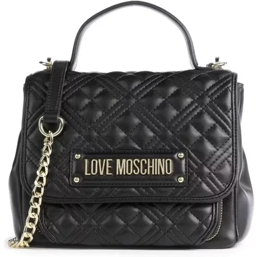 Handbags, female, , Size: ONE SIZE Polyurethane Love Handbag - Moschino - Modalova