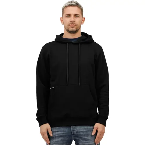 Hoodies, male, , Size: XL Hoodie with front print and kangaroo pocket - Dondup - Modalova