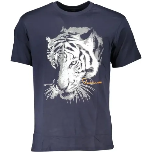 Bedrucktes Rundhals T-Shirt , Herren, Größe: M - Cavalli Class - Modalova