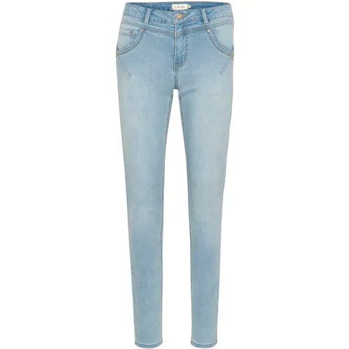 Slim-fit Jeans , female, Sizes: W27, W25 - Cream - Modalova