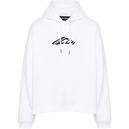 Hooded Logo Sweater , male, Sizes: L, S, M - Dsquared2 - Modalova