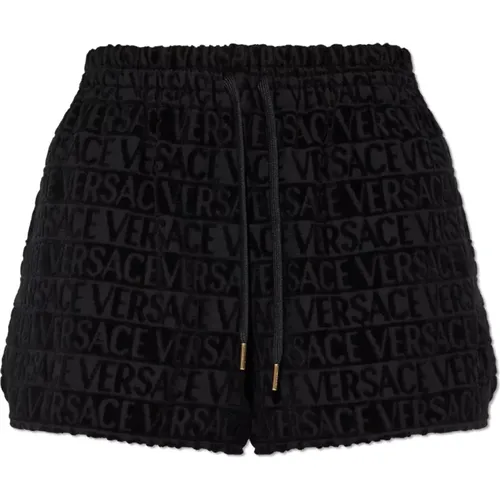 Short Shorts, female, , Size: XL Shorts with logo - Versace - Modalova