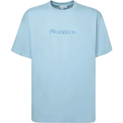 T-Shirts, male, , Size: L Embroidered Sky T-shirt - JW Anderson - Modalova