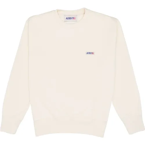 Baumwoll-Crewneck-Sweatshirt mit Logo-Patch - Autry - Modalova