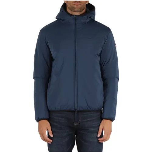 Gepolsterte Stretch-Stoffjacke Hoher Kragen Kapuze , Herren, Größe: 3XL - Colmar - Modalova