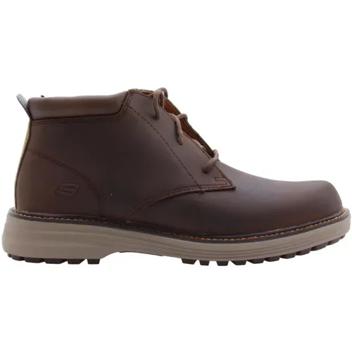 Stylish Lace-up Boots , male, Sizes: 7 UK, 10 UK, 13 UK - Skechers - Modalova