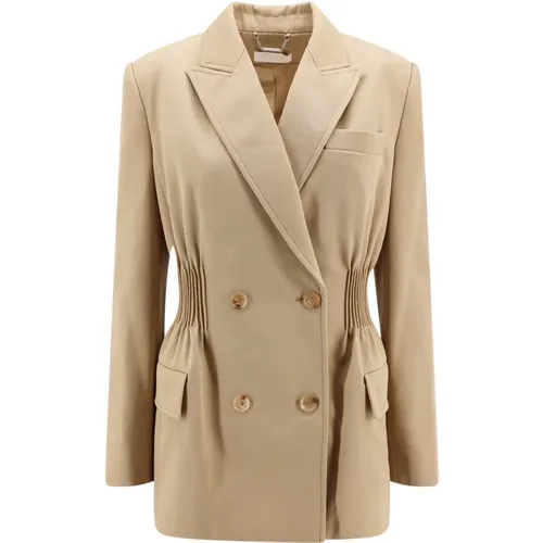 Blazers, female, , Size: XS Blazer Peak Lapel Double-Breasted - Chloé - Modalova