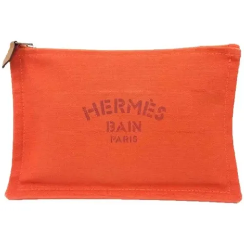 Pre-owned Clutches, female, , Size: ONE SIZE Pre-owned Canvas pouches - Hermès Vintage - Modalova