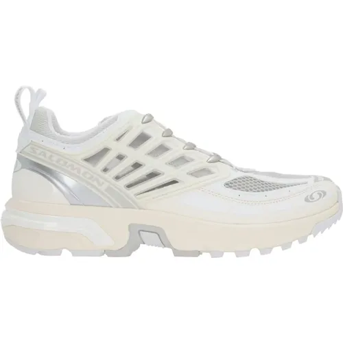 Weiße Sneakers mit Elfenbeinfarbenen Gummielementen , Herren, Größe: 41 1/2 EU - Salomon - Modalova