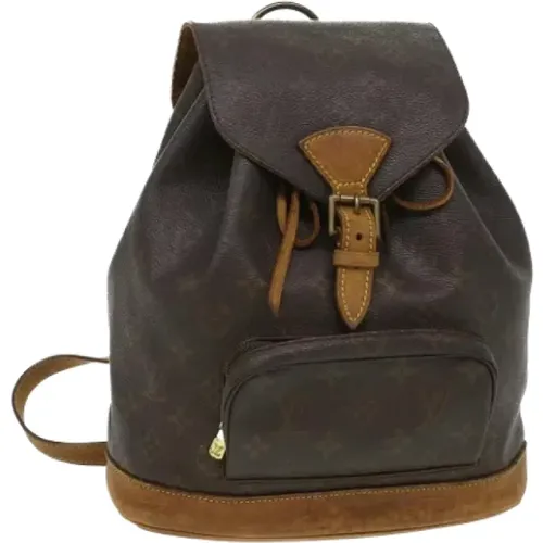 Pre-owned Backpacks, unisex, , Size: ONE SIZE Pre-owned Brunt Canvas Louis Vuitton Montsouris Tote Bag - Louis Vuitton Vintage - Modalova