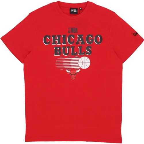 T-Shirts, male, , Size: L Chicago Bulls NBA Graphic Tee /Black - new era - Modalova