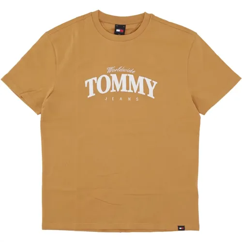 Varsity Luxe Alchemy Yellow Tee , Herren, Größe: S - Tommy Hilfiger - Modalova