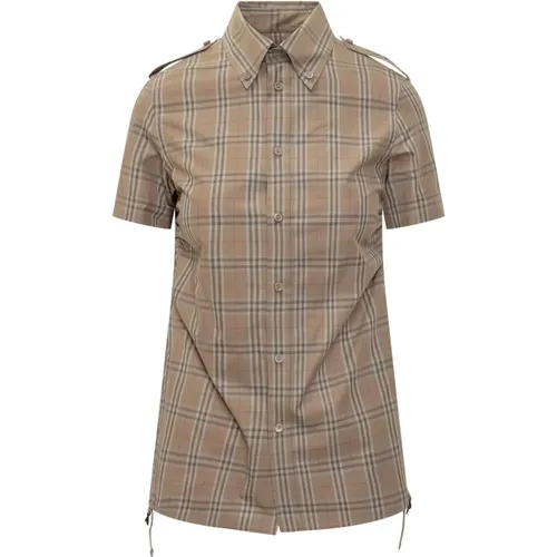 Shirts, female, , Size: 3XS Casual Button-Down Shirts with Insignia - Burberry - Modalova