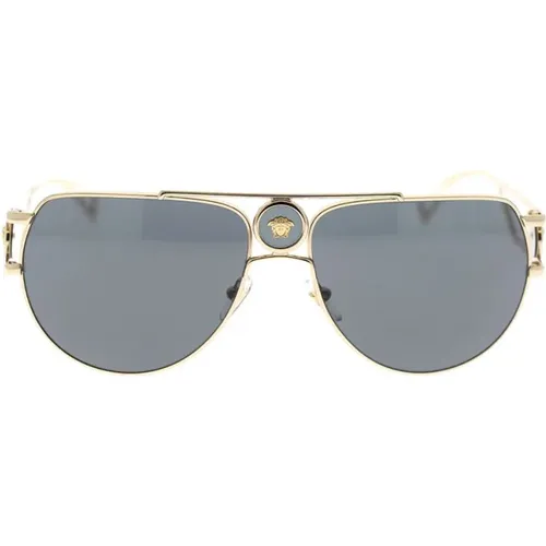 Aviator Sunglasses Ve2225 100287 , unisex, Sizes: 60 MM - Versace - Modalova