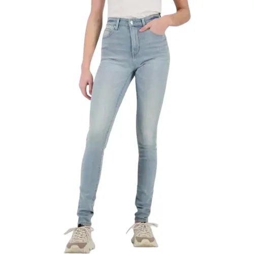 Hellblaue Stein Skinny Jeans , Damen, Größe: W31 - Raizzed - Modalova