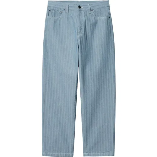 Herringbone Denim Hose mit Kontrastnähten , Herren, Größe: W34 - Carhartt WIP - Modalova