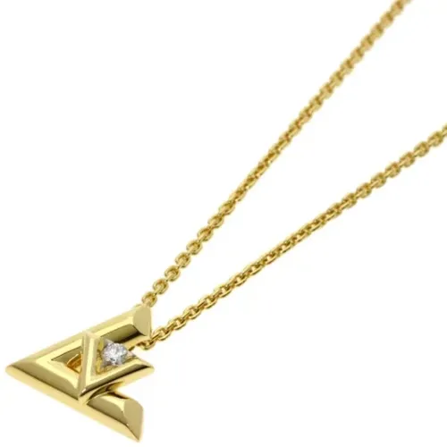 Pre-owned Gold necklaces , female, Sizes: ONE SIZE - Louis Vuitton Vintage - Modalova