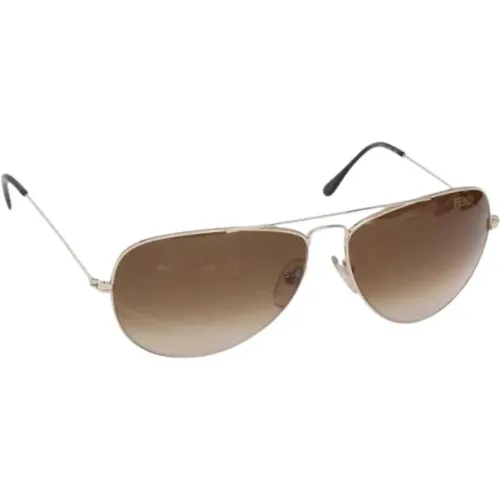Pre-owned Accessories, female, , Size: ONE SIZE Pre-owned Metal Sunglasses - Fendi Vintage - Modalova