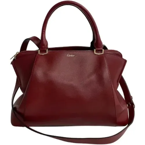 Pre-owned Tote Bags, female, , Size: ONE SIZE Pre-owned Leather totes - Cartier Vintage - Modalova