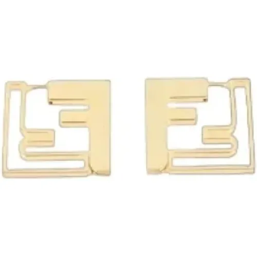 Pre-owned Jewellery, female, , Size: ONE SIZE Pre-owned Metal earrings - Fendi Vintage - Modalova