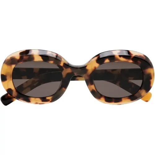 Laroy Oval Acetate Sunglasses in Tortoise , female, Sizes: 49 MM - Kaleos - Modalova