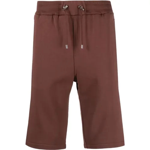 Flock bermuda shorts , male, Sizes: XL, L, M - Balmain - Modalova