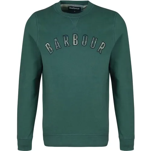 Grüner Gables Crew Jumper Stilvoller Komfort , Herren, Größe: M - Barbour - Modalova