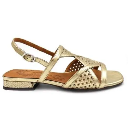 Gold Leather Buckle Sandals , female, Sizes: 4 UK, 6 UK, 3 UK, 5 1/2 UK, 7 UK - Chie Mihara - Modalova