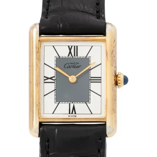 Pre-owned Watches, female, , Size: ONE SIZE Pre-owned Leather watches - Cartier Vintage - Modalova