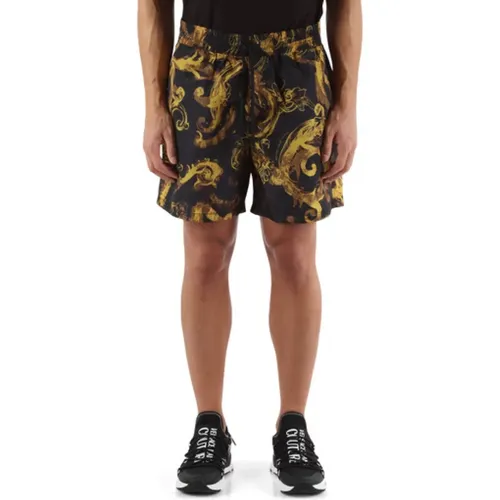 Technical Bermuda Shorts with All-Over Print , male, Sizes: S, XL, 2XL, L - Versace Jeans Couture - Modalova