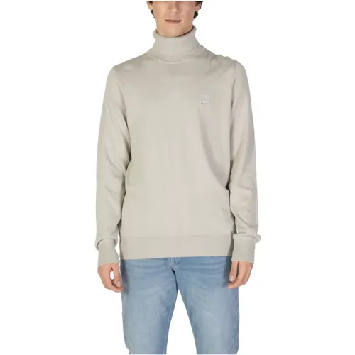 Turtlenecks, male, , Size: XS Men's Sweater Autumn/Winter Collection Cotton/Cashmere Blend - Hugo Boss - Modalova