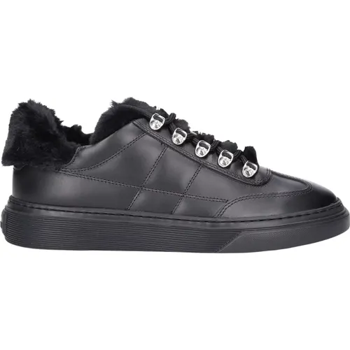 High-Quality Leather Low Top Sneakers , female, Sizes: 4 UK - Hogan - Modalova