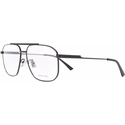 Schwarze Optische Brille, vielseitig und stilvoll , unisex, Größe: 56 MM - Bottega Veneta - Modalova